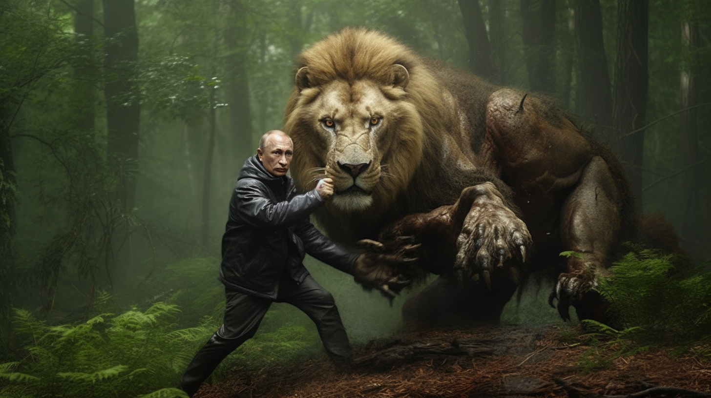 3567_Putin_tames_a_wild_lion_in_deep_woods_photorealisti_8b61bd43-e335-4edc-b585-14333198bba7-4.png